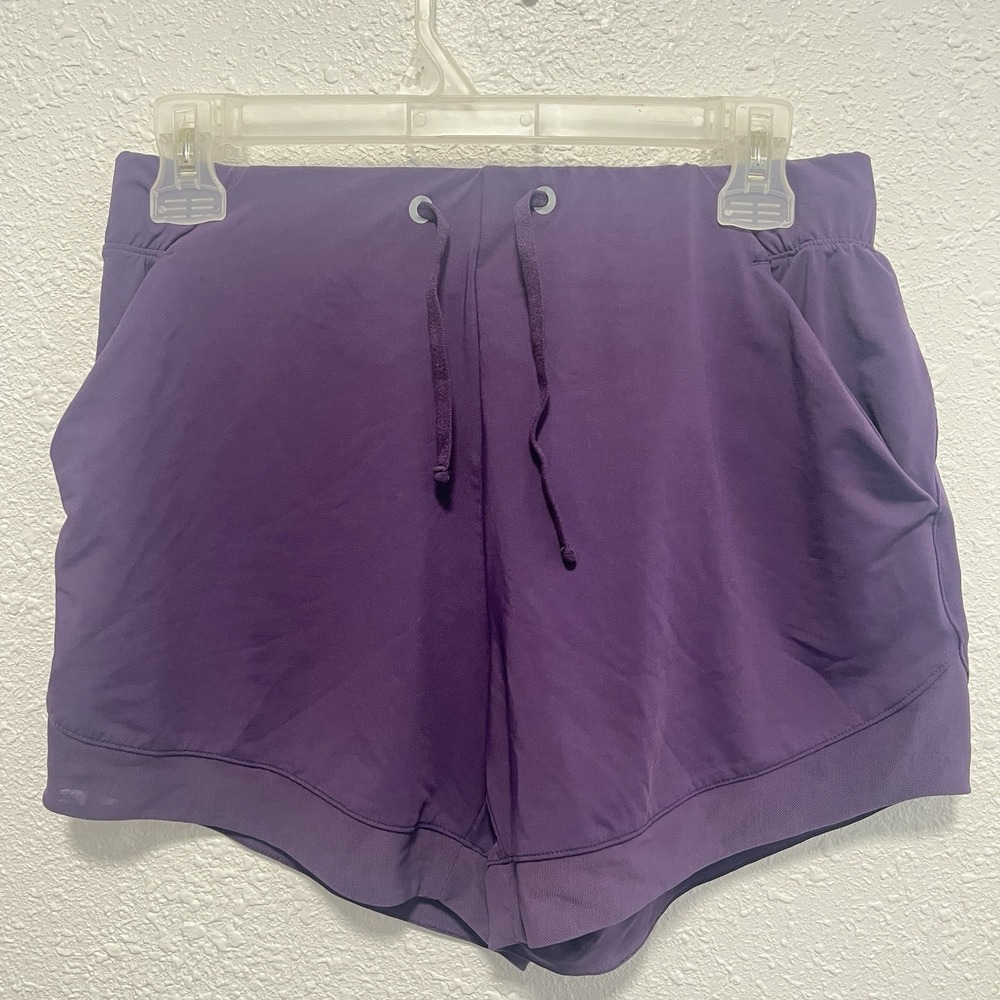 Avia Women's Size XS 0-2 Purple Athletic Running Shorts Drawstring Waist Pockets